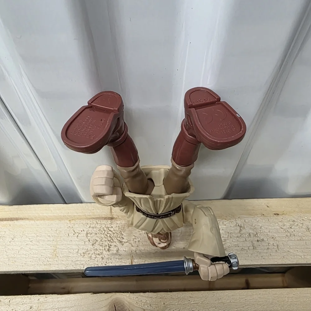 Hasbro Beige and Brown Action Figure with Blue Lightsaber - Picture 4 of 5